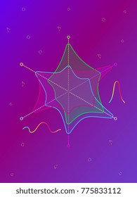 Memphis pattern. Colorful geometric pattern different shapes color style. Vector Illustration.