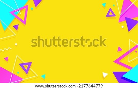 Memphis pattern. Colorful and pop geometric background.