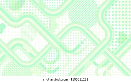 Memphis pattern. Disco background with color lines and different elements for banner or mobile application. Retro-Fututristic Background with Color Elements in Disco Style. Vector Texture.