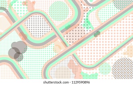 Memphis pattern. Disco pattern with color strips and different elements for card or flyer. Retro-Fututristic Background with Color Elements in Disco Style. Vector Texture.