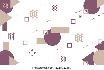 Memphis pattern. Geometric elements. Vector Illustration.
