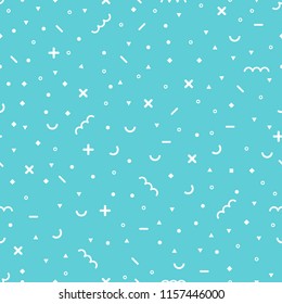 Memphis pattern Minimal geometric seamless background Vector Illustration