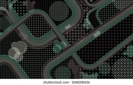 Memphis pattern. Retro background with color lines and different elements for card or flyer. Retro Pattern with Color Elements for your Design. Vector Texture.
