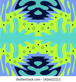 Memphis pattern of retro vintage 80s or 90s style. Memphis abstract seamless pattern background. Pop style for textile fabric design, party design.