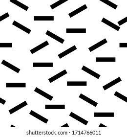 Memphis pattern. Seamless background. Black and white.