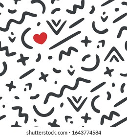 Memphis Pattern, seamless vector illustrator