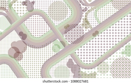 Memphis pattern. Trendy background with color lines and different elements for banner or mobile application. Retro Pattern with Color Elements for your Design. Vector Texture.
