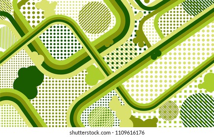 Memphis pattern. Trendy background with color lines and different elements for banner or mobile application. Retro Pattern with Color Elements for your Design. Vector Texture.