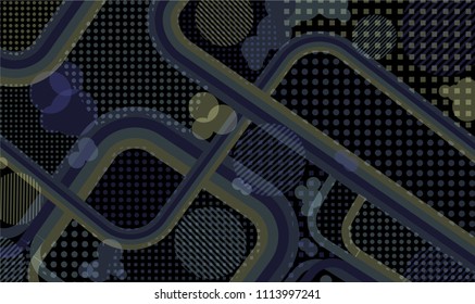 Memphis pattern. Trendy background with color lines and different elements for card or flyer. Retro Pattern with Color Elements for your Design. Vector Texture.