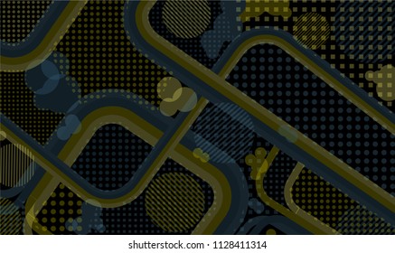 Memphis pattern. Trendy pattern with color strips and different elements for paper or print. Retro Pattern with Color Elements for your Design. Vector Texture.