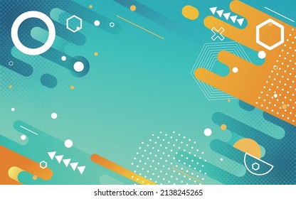 Fondo geométrico poligonal Memphis, fondo abstracto, ilustración vectorial
