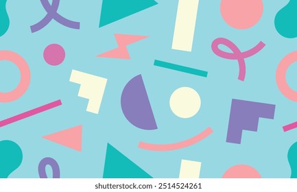 Patrones repetitivos de Memphis. Abstractas fondo colorido y juguetón para tarjetas, carteles, cubiertas, Anuncios o marca.