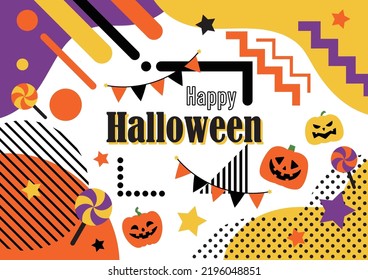 -Memphis - Retro Pop Halloween Frame