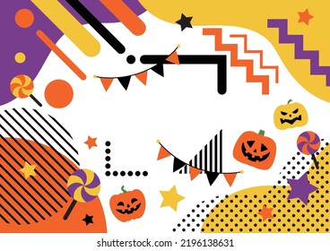 -Memphis - Retro Pop Halloween Frame