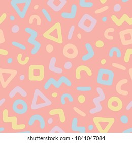 Memphis seamless 
geometric abstract background.
