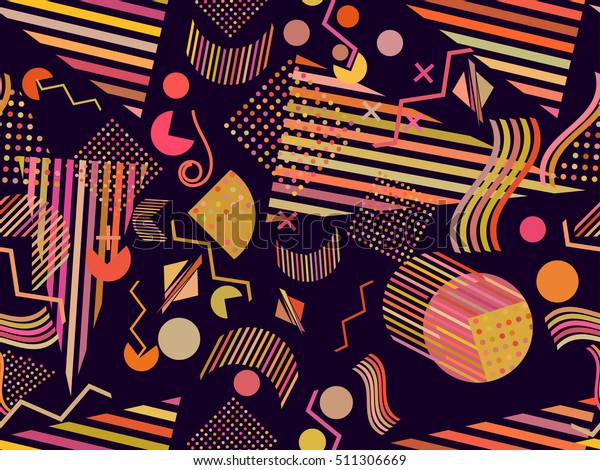 Download Memphis Seamless Pattern Abstract Seamless Patterns Stock Vector Royalty Free 511306669