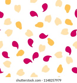 Memphis seamless pattern with drops of paint.