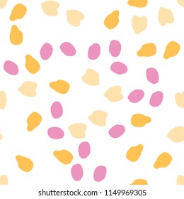 Memphis seamless pattern with drops of paint.