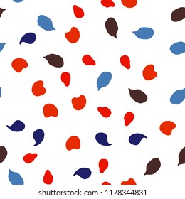 Memphis seamless pattern with drops of paint.