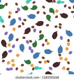 Memphis seamless pattern with drops of paint.
