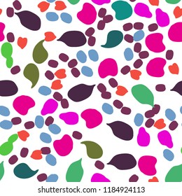 Memphis seamless pattern with drops of paint.