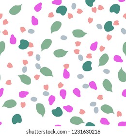 Memphis seamless pattern with drops of paint.
