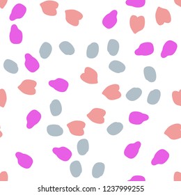 Memphis seamless pattern with drops of paint.