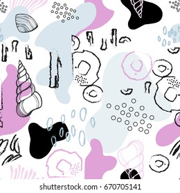 Memphis seamless pattern endless abstract fills style and surface textures.