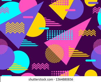 Abstract Hand Drawn Geometric Seamless Pattern Stock Vector (Royalty ...