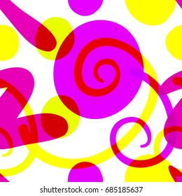 Memphis seamless pattern. Geometric elements memphis in the style of 80's. Vector illustration.