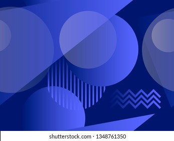 Memphis seamless pattern. Holographic geometric shapes, gradients, retro style of the 80s. Memphis design background. Vector illustration