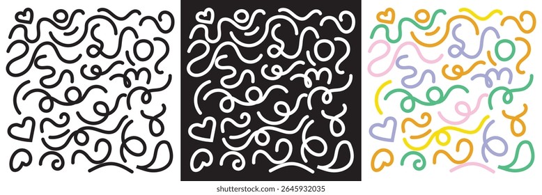 Memphis  seamless pattern. Multicolor abstract background with various shapes. Vector for websites, mobile interfaces, presentations, banner, visual branding etc. Vector illustration. 