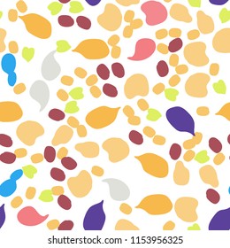 Memphis seamless pattern with paint stones.