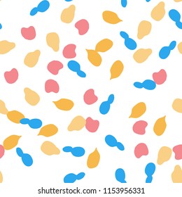Memphis seamless pattern with paint stones.