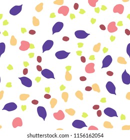 Memphis seamless pattern with paint stones.