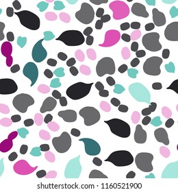 Memphis seamless pattern with paint stones.