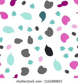 Memphis seamless pattern with paint stones.