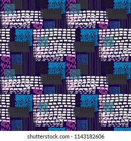 Memphis seamless  pattern in retro style. Doodle pattern hand-drawn pen, ink, chalk. 