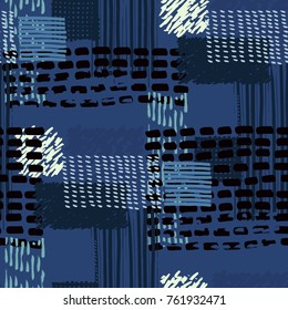 Memphis seamless  pattern in retro style. Doodle pattern hand-drawn pen, ink, chalk. 