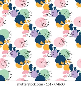 Memphis Seamless Pattern. Retro Vintage 80S Or 90S Fashion Style. Trendy Geometric Elements. Modern Abstract Design. Can use for print, template, fabric, presentation, textile, banner, poster