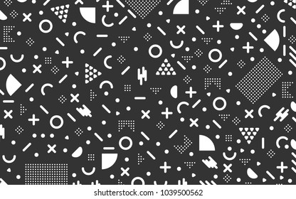 Memphis seamless pattern  Vector illustration