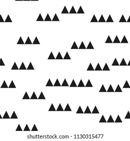 Memphis seamless patterns with geometric shapes. One color black on white. Vector illustration. Retro fashion style 80-90s.  Minimal design. Minimalistic style 