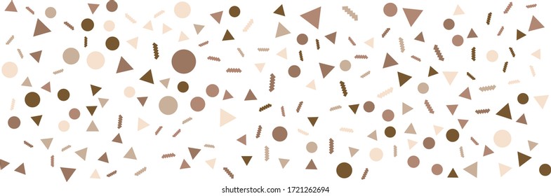 Memphis seamless patterns. Wide banner abstract pattern background.  Vector illustration bright design. Abstract seamless geometric pattern on white background. Simple minimal elements