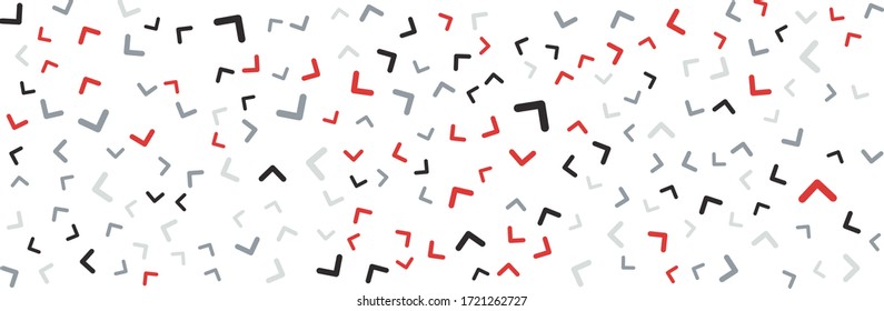 Memphis seamless patterns. Wide banner abstract pattern background.  Vector illustration bright design. Abstract seamless geometric pattern on white background. Simple minimal elements