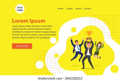 Memphis Soft Color Landing Page Background