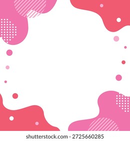 Ilustração de quadro rosa quadrado de Memphis