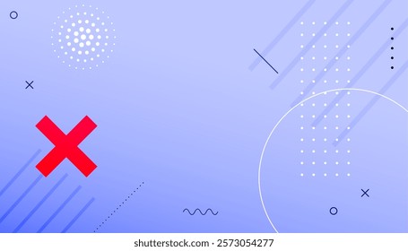 memphis style abstract backdrop banner with halftone effect vector