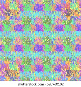 Memphis style abstract backdrop. Geometric seamless pattern. Repeating decoration print. primitive geometric background.