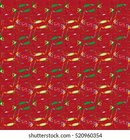 Memphis style abstract backdrop. Geometric seamless pattern. Repeating decoration print. primitive geometric background.