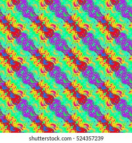 Memphis style abstract backdrop. Geometric seamless pattern. Repeating decoration print primitive geometric background.
